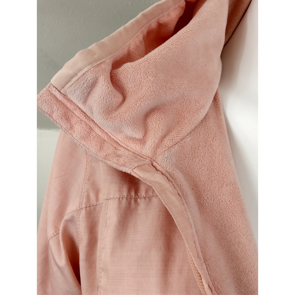 The North Face Womens WindWall CozyFleece Lined Hooded Jacket Peachy Pink Medium